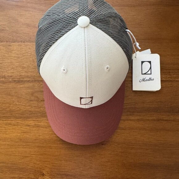 Martha Headwear Fitz Trucker Hat - Brown / Olive Green / Cream - NEW WITH TAGS - Picture 2 of 4